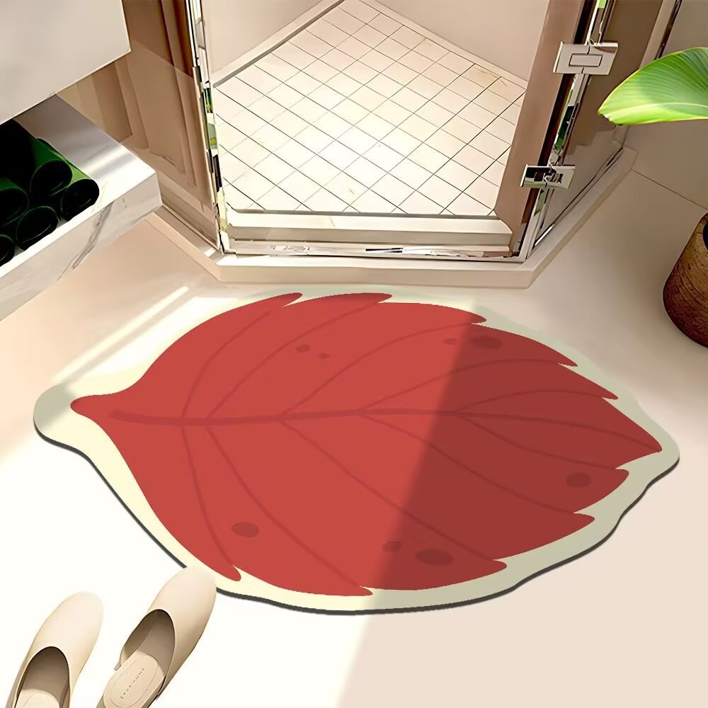 Leaf-Shaped Bath Mat Bowlift