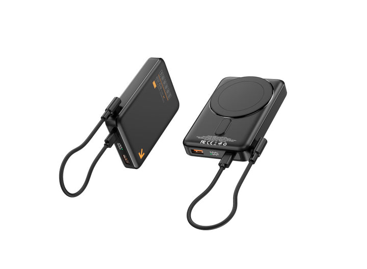 Portable power bank with inductive fast charging function and LED display Bowlift