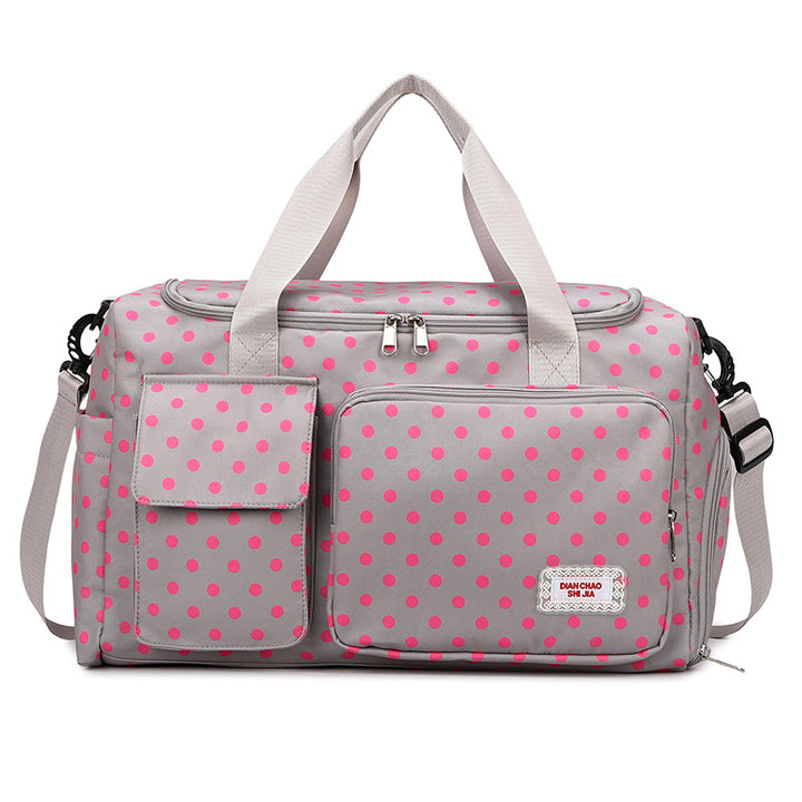 Spacious Polka Dot Travel Duffel