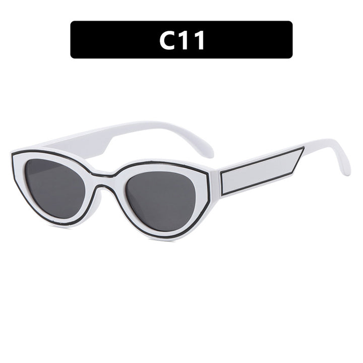 Women Cat-Eye Sunglasses with sturdy transparent frame and protective UV filter Bowlift
