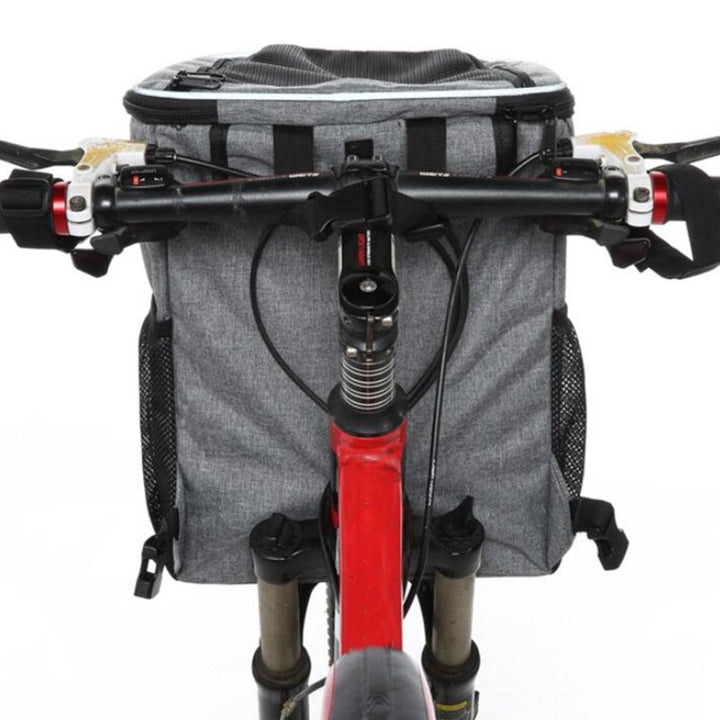 Front-Mounted Pet Carrier Bike Bag with Secure Leash Breathable Mesh Padded Base Reflective Trim Bowlift