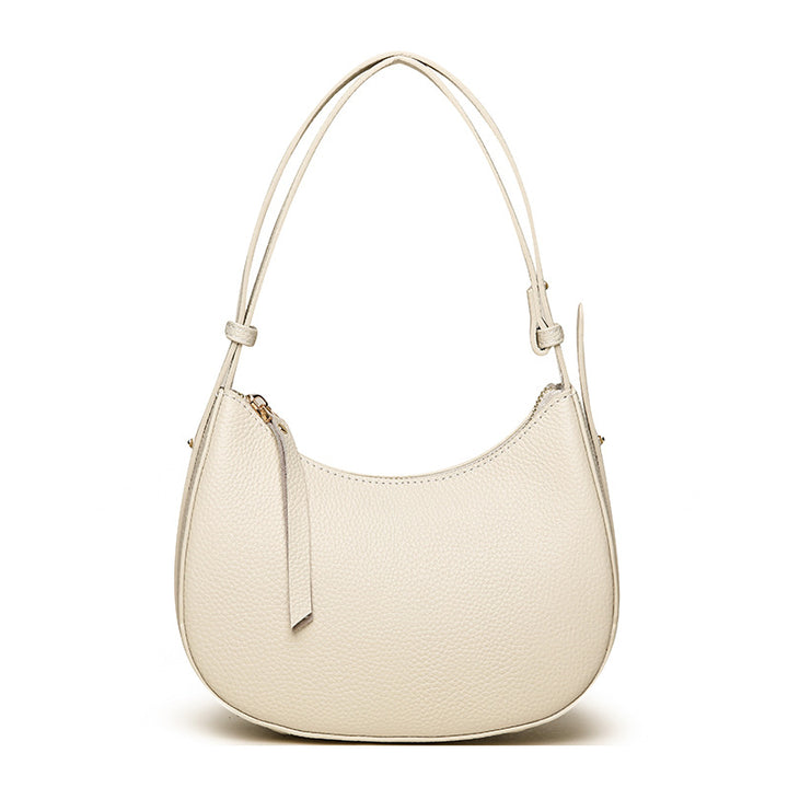 Stylish Pebbled Leather Hobo Bag Bowlift