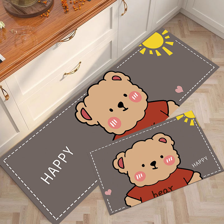 Cute Bear-Themed Kitchen Mat Bowlift