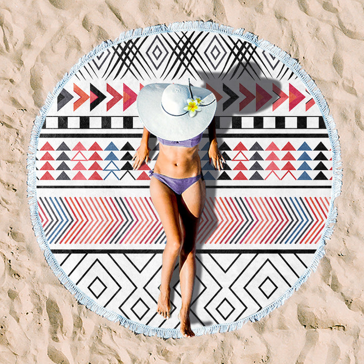 Rundstrand towel with floral pattern Bowlift