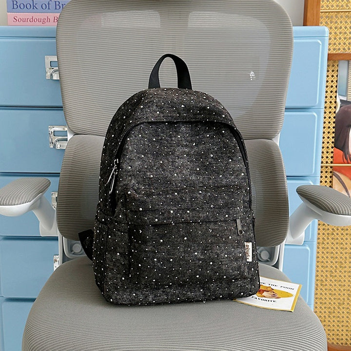 Casual Lightweight Backpack with Polka Dot Design Bowlift