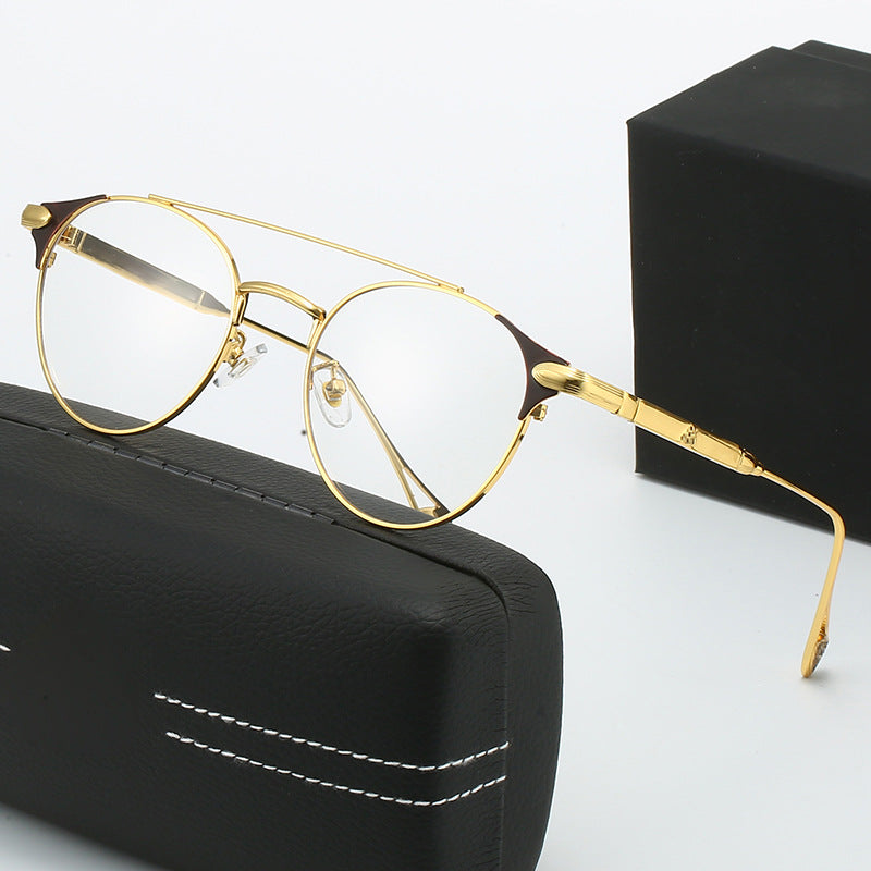 Women's round vintage sunglasses with high-quality metal frame and durable design Bowlift