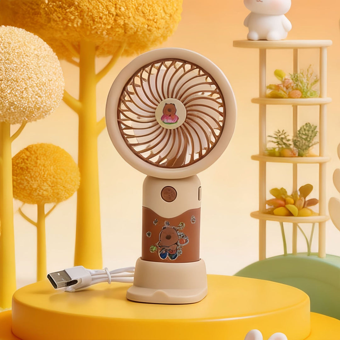Women Portable Handheld Fan with Cute Design Bowlift