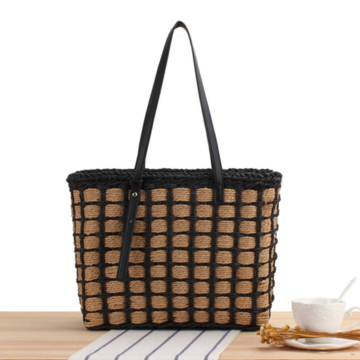 Elegant Straw Bag with Chic Design Bowlift