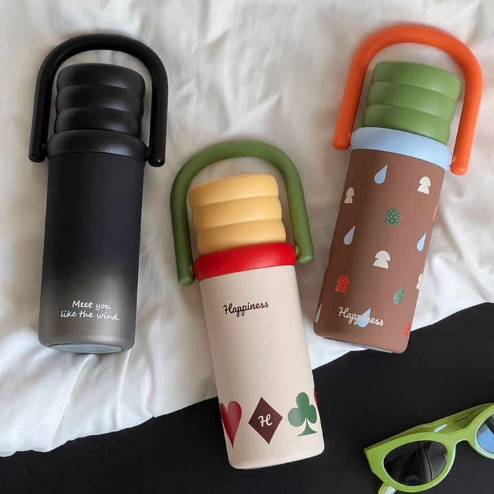 Women Practical Drinking Bottle with Stylish Lid Bowlift