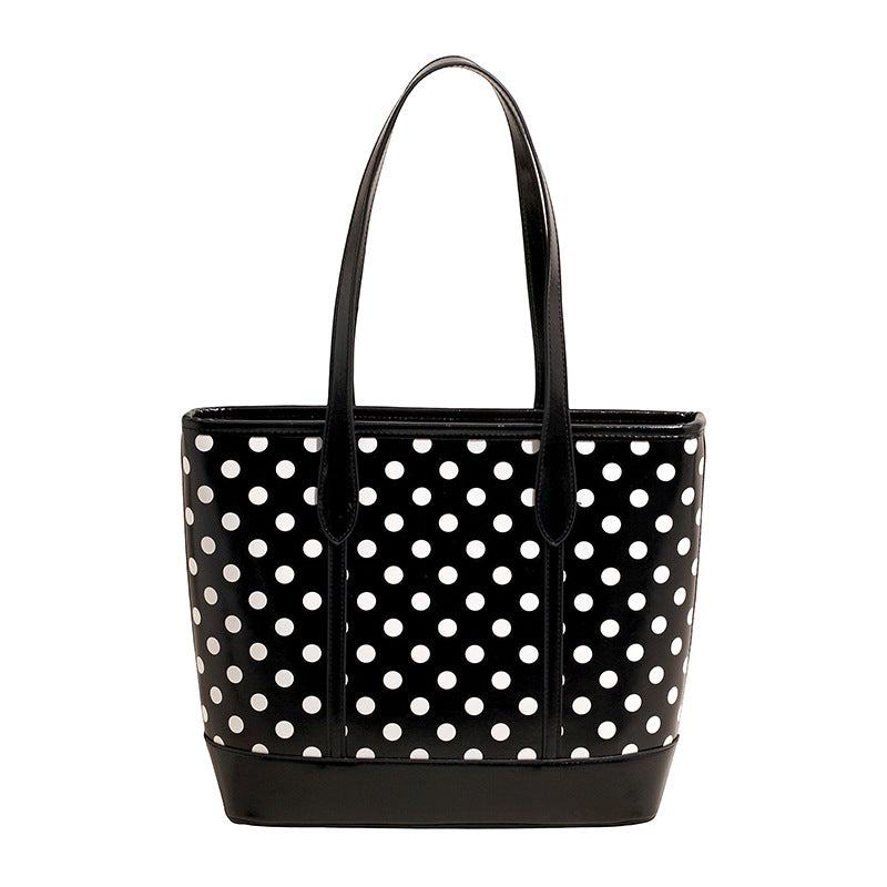 Polka Dot Print Casual Tote Bowlift