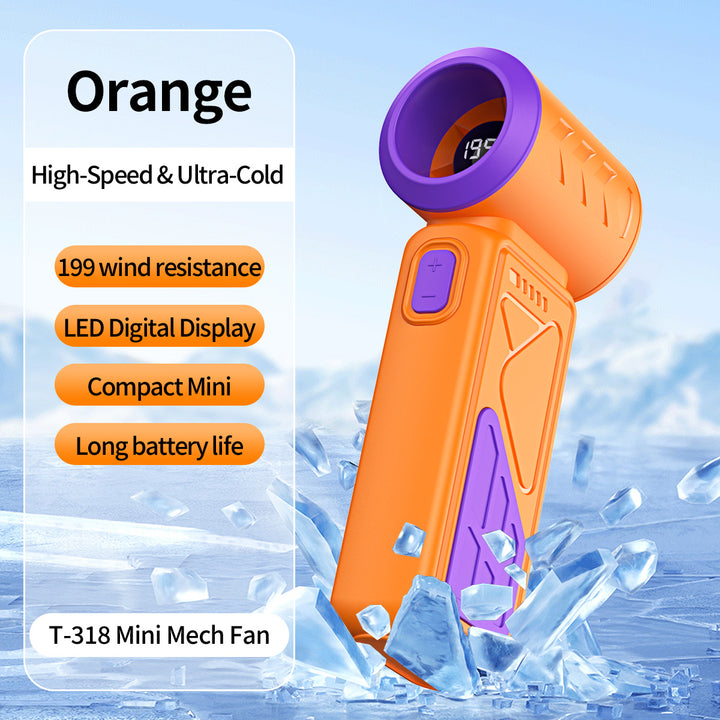 Women Portable Mini Fan with LED Temperature Display Bowlift