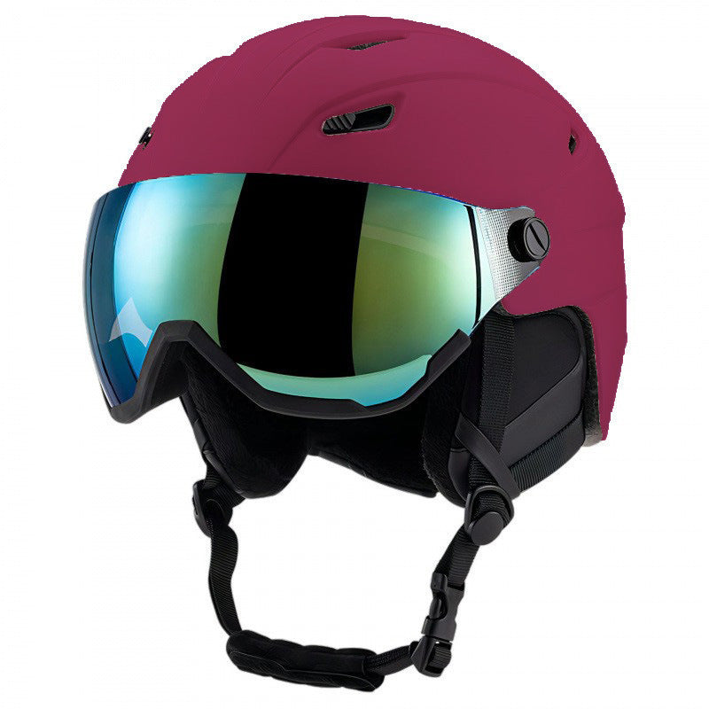 High-Performance Skiing Helmet with Integrated Visor Bowlift