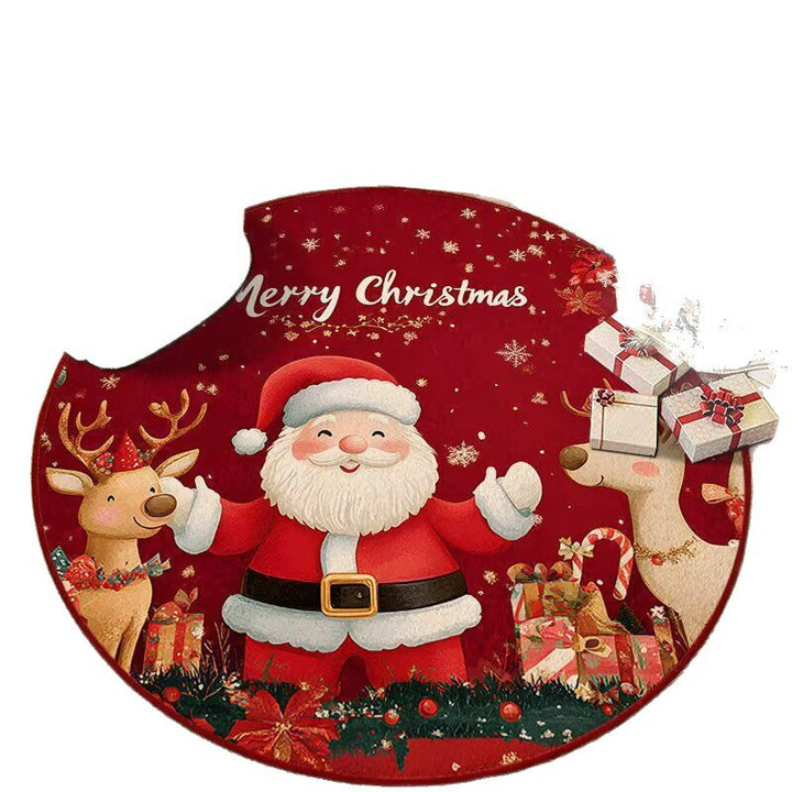 Holiday-Themed Round Area Rug Bowlift