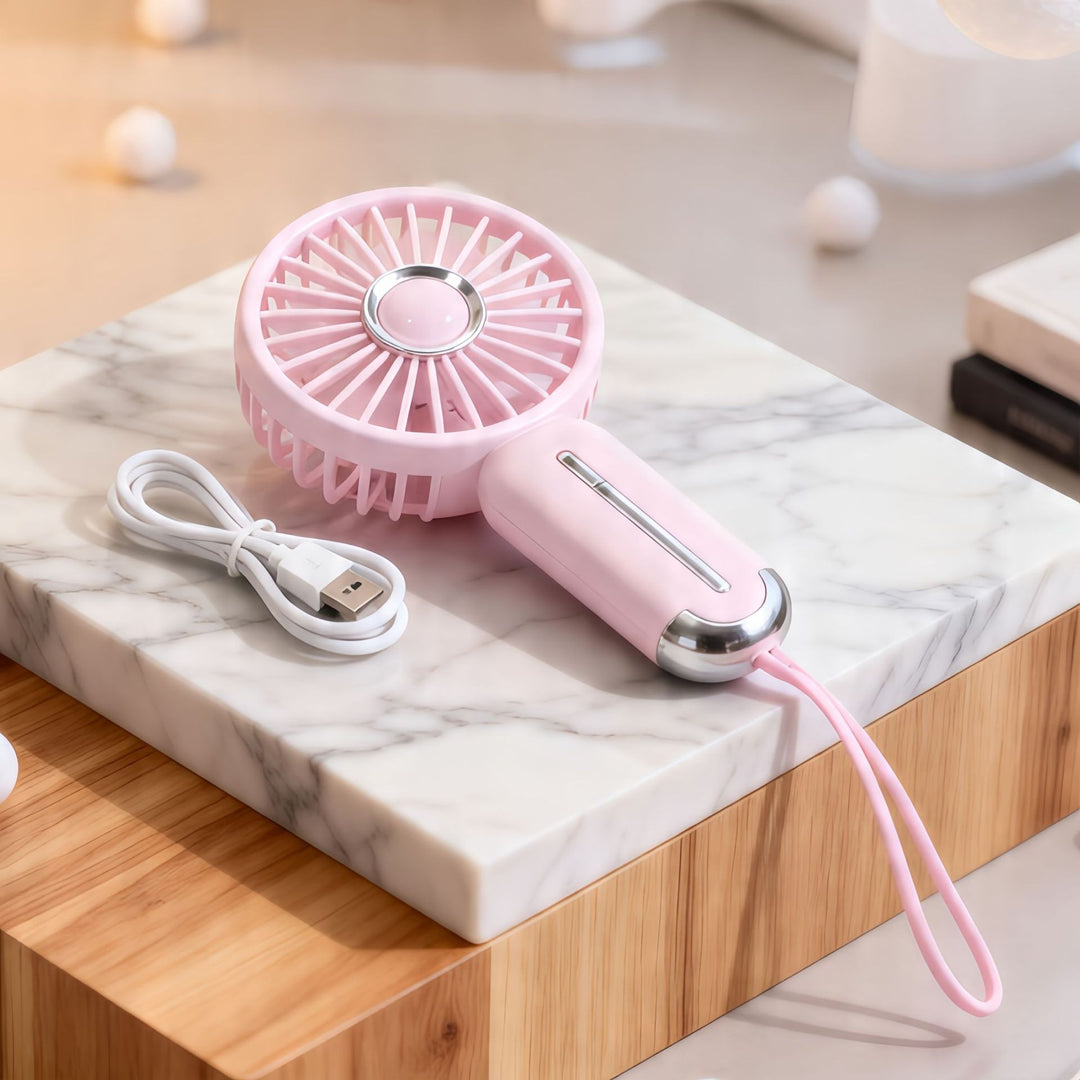 Women Portable Hand Fan with USB Charging Function and Flexible Design Bowlift