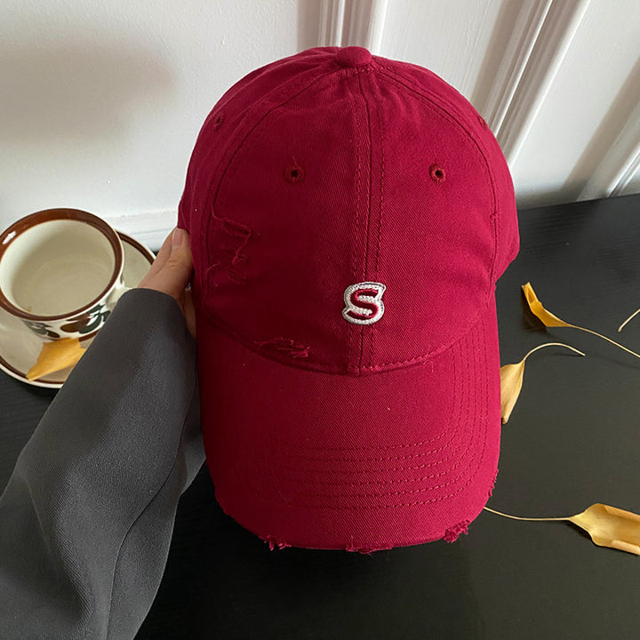 Unisex Distressed Embroidered Baseball Cap Bowlift