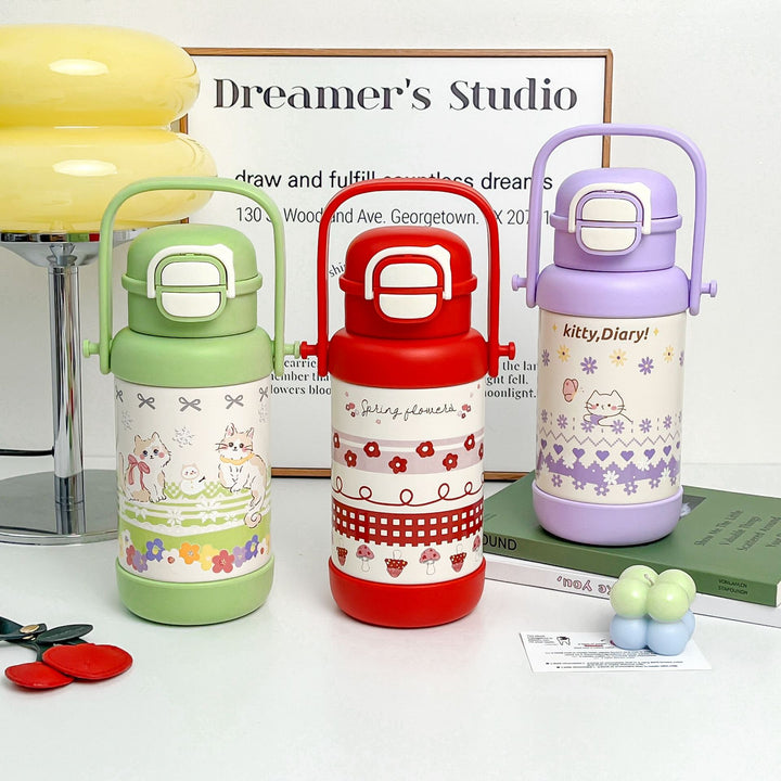 Insulated stainless steel water bottle with cute design Bowlift