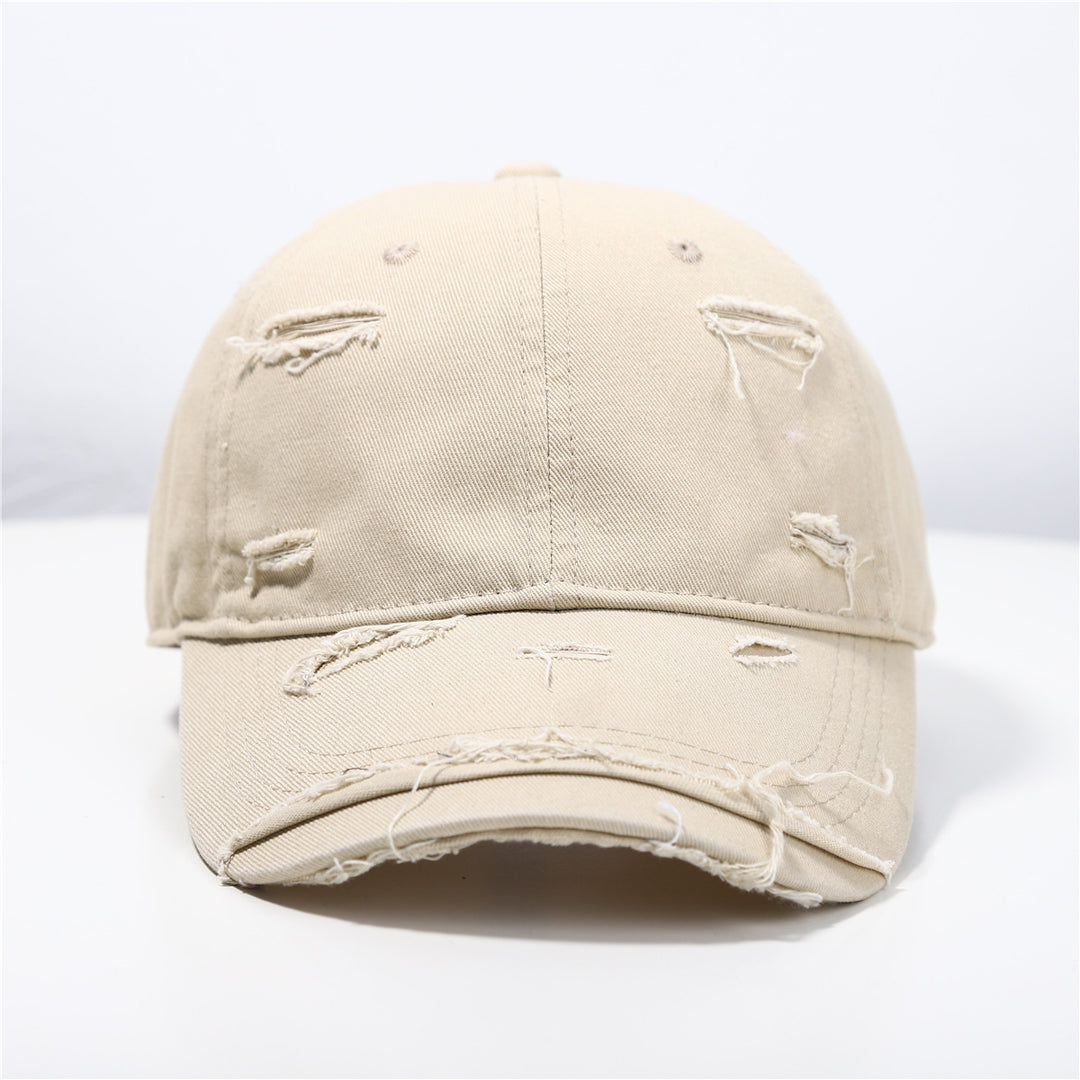 Men's Distressed Classic Cotton Baseball Cap Bowlift