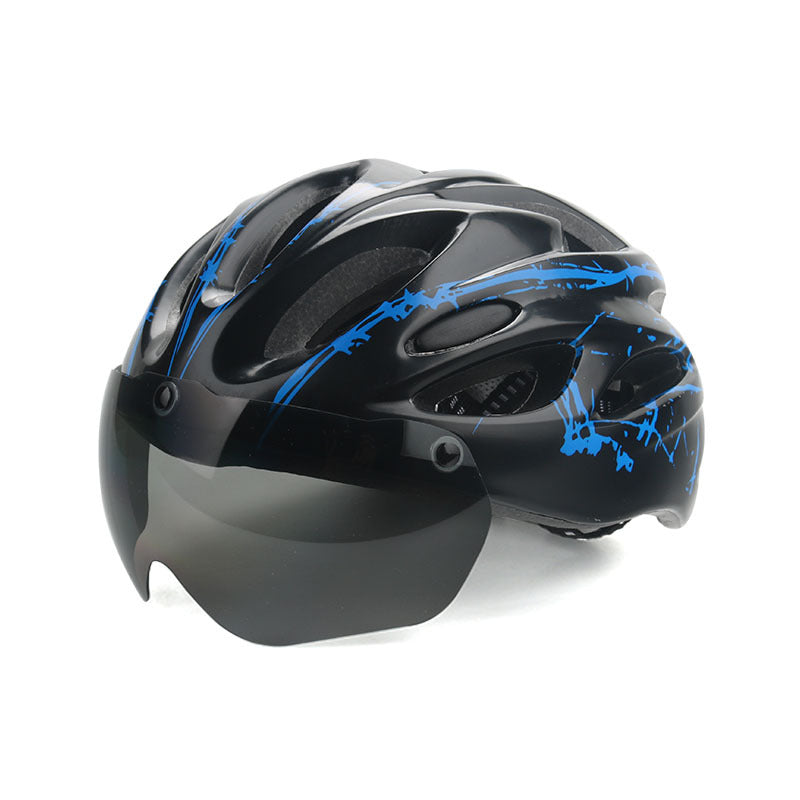 Cycling Helmet with Built-in Visor Bowlift