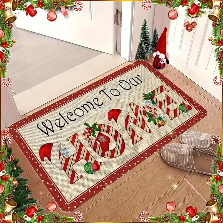 Festive Holiday-Themed Welcome Mat Bowlift