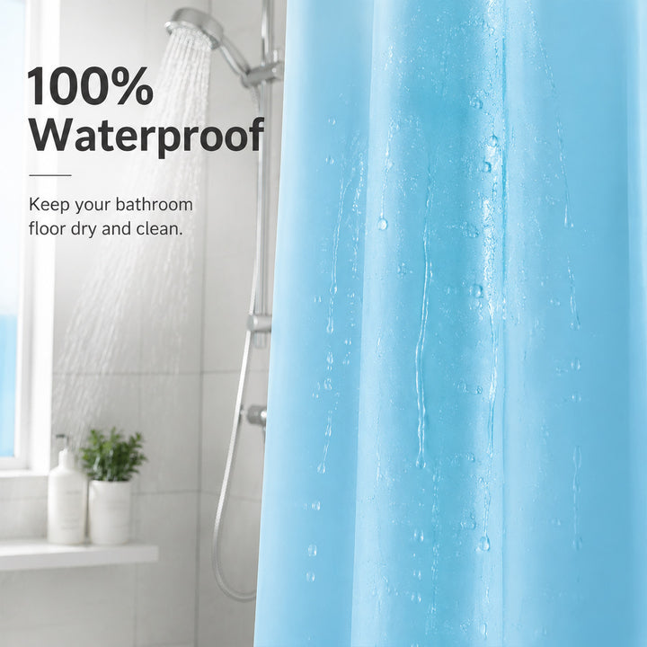 Waterproof Fabric Shower Curtain Bowlift