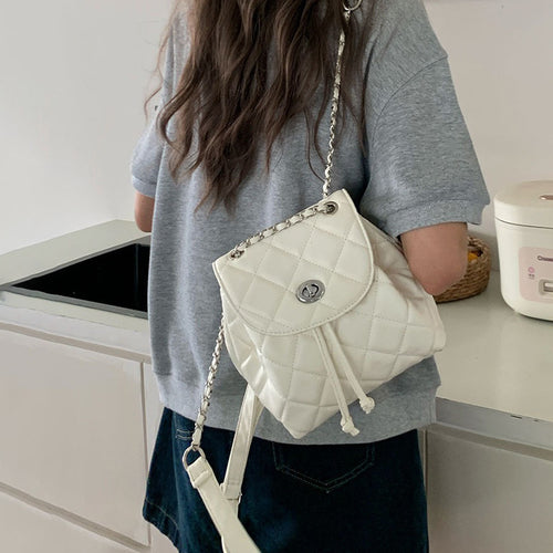 Stylish Quilted Mini Backpack Bowlift