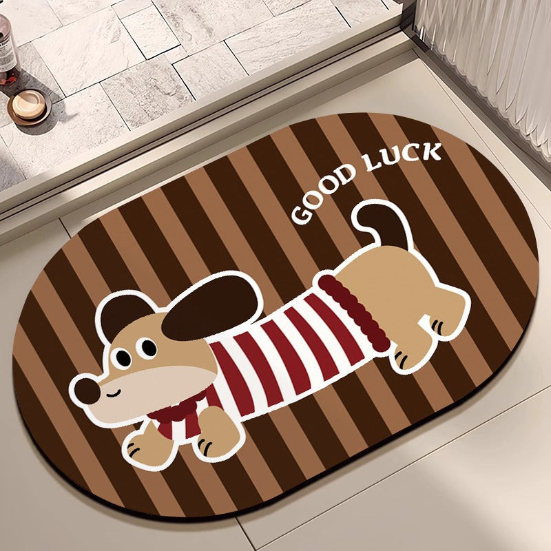 Playful Cartoon-Themed Bath Mat Bowlift