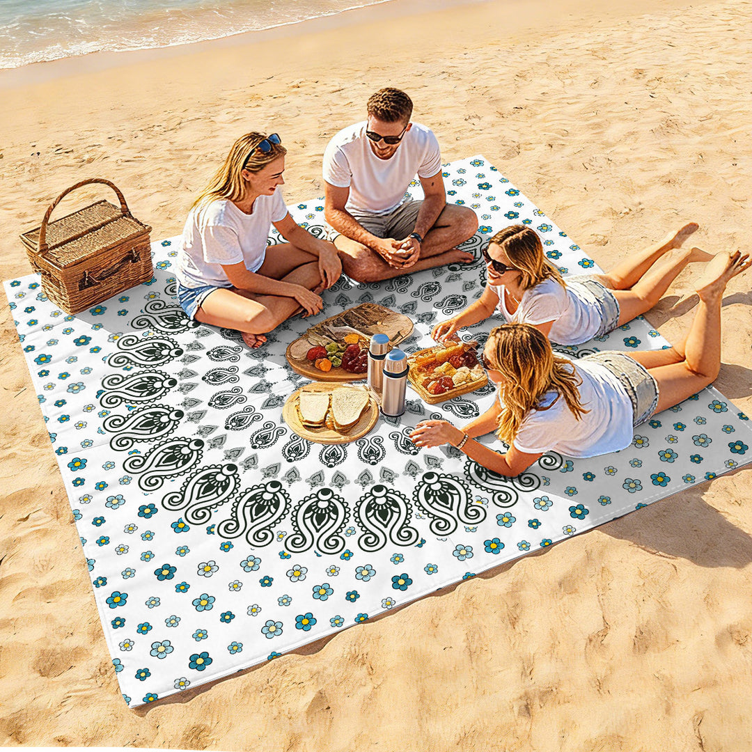 Mandala Design Beach Mat Bowlift