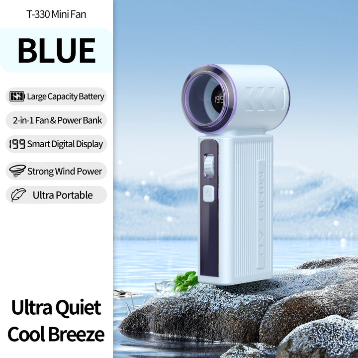 Women Portable Mini Fan with Power Bank Function Bowlift