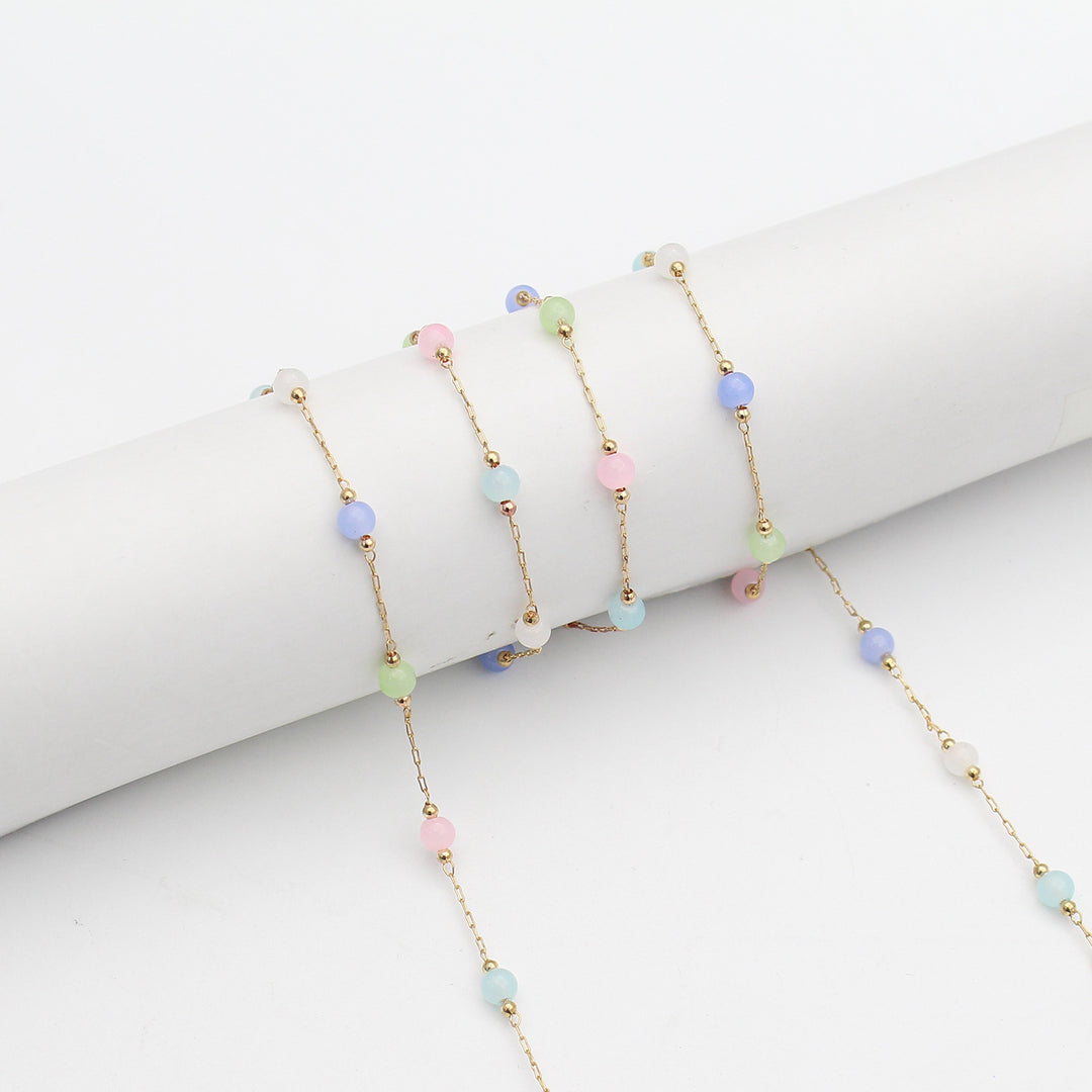Elegant Beaded Eyewear Retainer Chain Bowlift