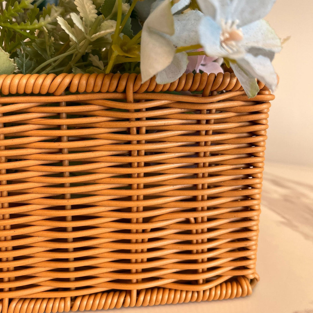 Women Handwoven Basket with Elegant Handle Bowlift