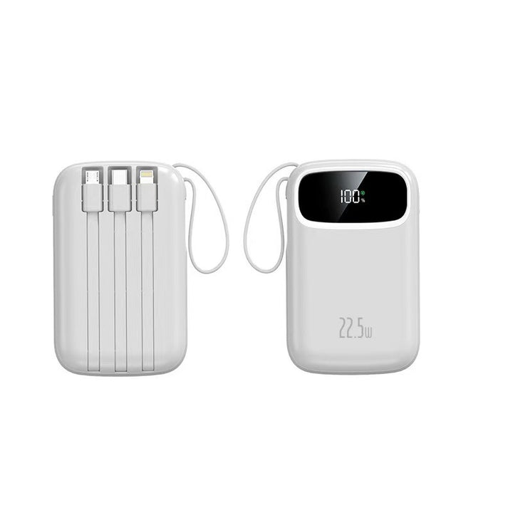 Power bank with integrated charging cable and digital display Bowlift