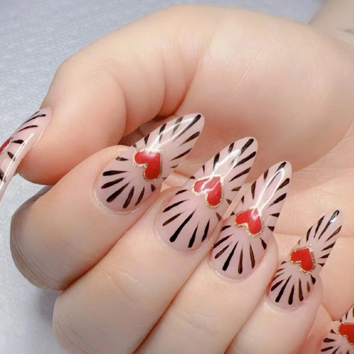 Heart Design Nail Art