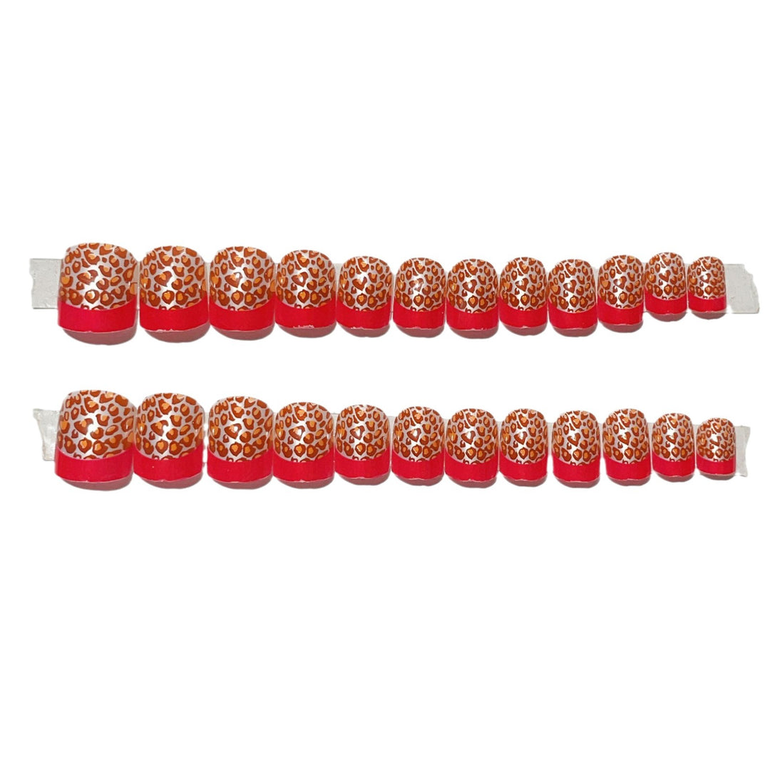 Floral Pattern Press-On Nail Set