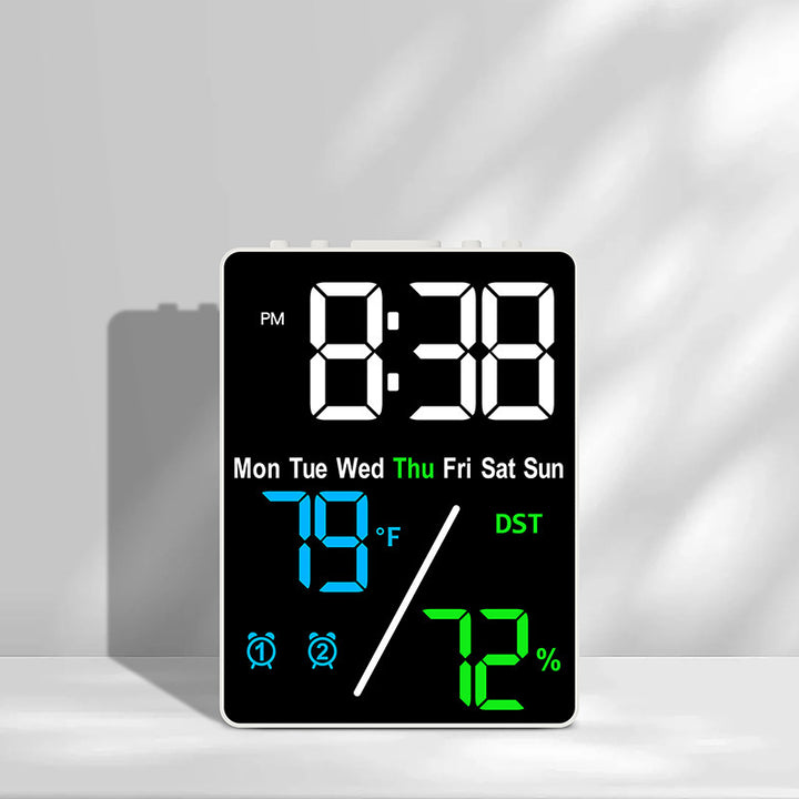 Digital Alarm Clock with Hygrometer and Temperature Display Bowlift