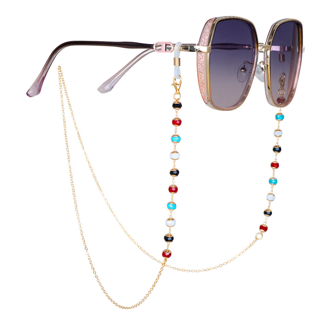 Colorful Crystal Decorative Eyewear Chain Bowlift