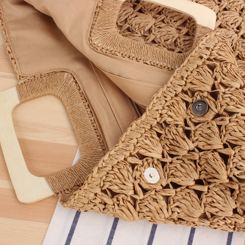 Macrame Tote Bag with Stylish Handle Bowlift