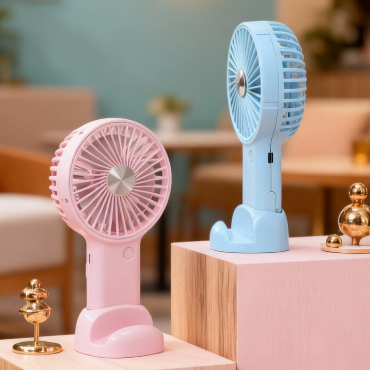 Women's portable handheld fan with variable speed control and ergonomic design Bowlift