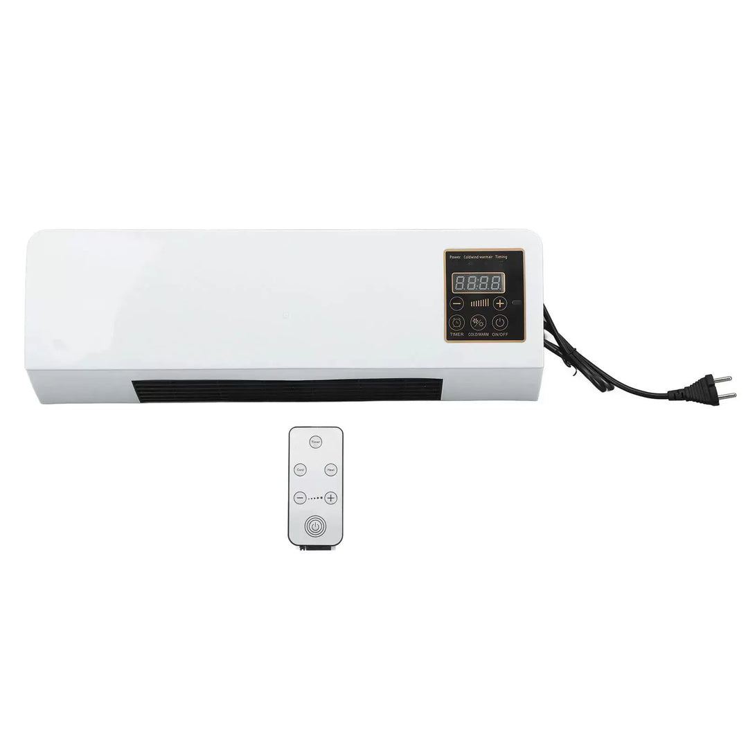Unisex One Size Plug-in Flat Wall Heater with Digital Thermostat and Remote Control Bowlift