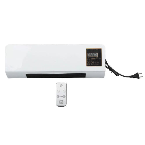 Unisex One Size Plug-in Flat Wall Heater with Digital Thermostat and Remote Control Bowlift