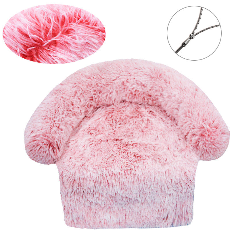 Plush Comfort Lounge Chair Dog Bed