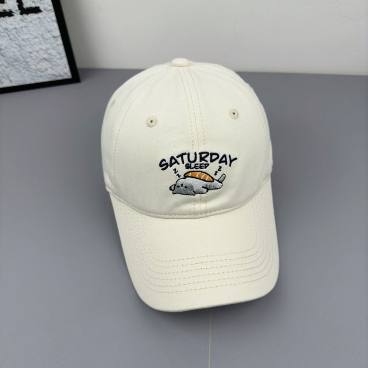 Unisex Playful Embroidered Cap Bowlift