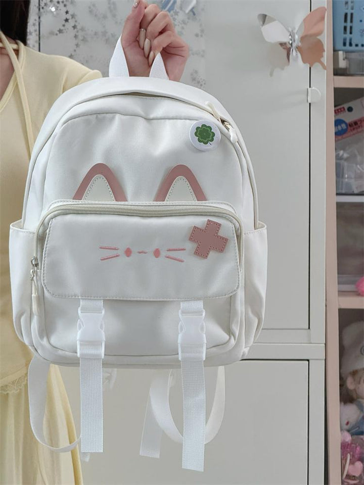 Cute Cat-Themed Mini Backpack Bowlift