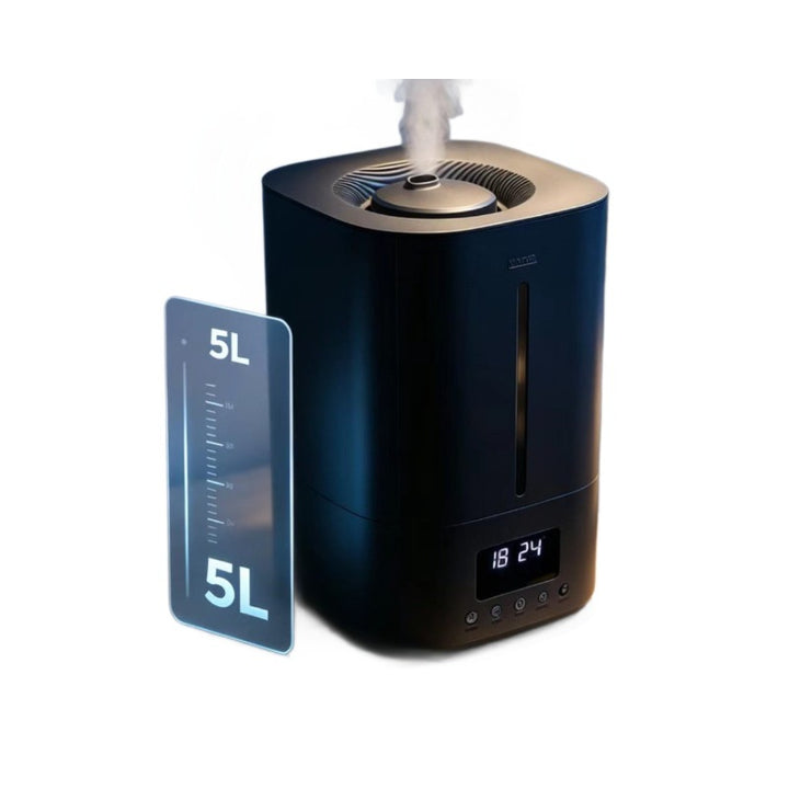 Five liter cool mist ultrasonic humidifier with LED display, programmable timer and ultra-quiet operation Bowlift
