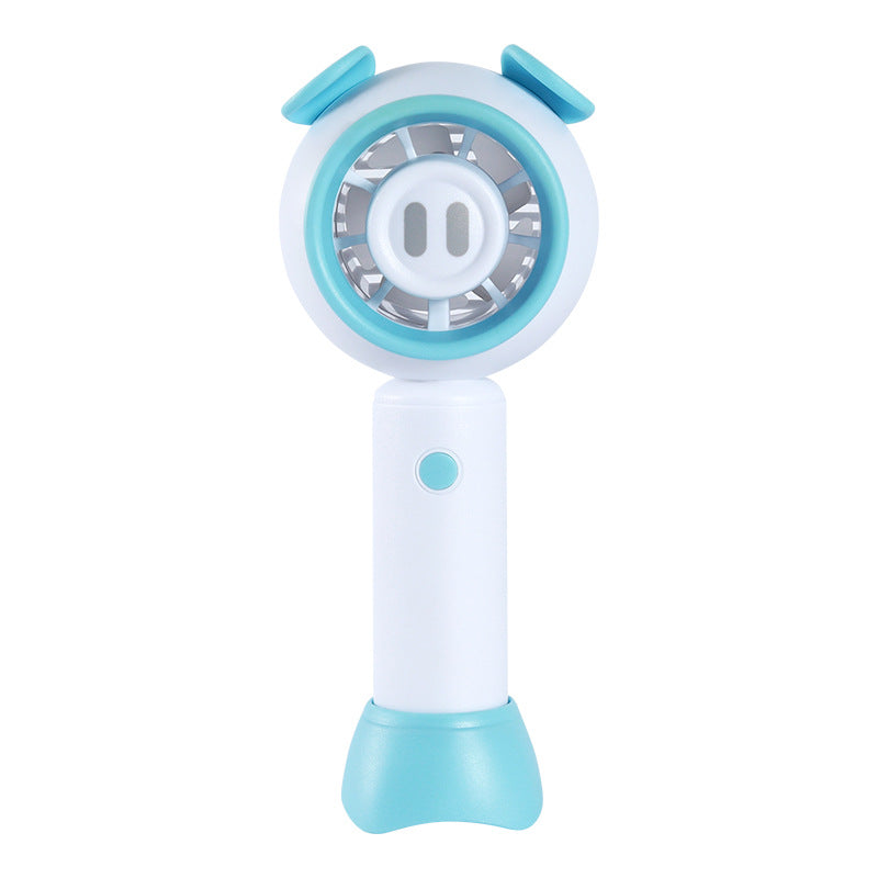 Ladies Portable Hand Fan with Animal Ears Bowlift