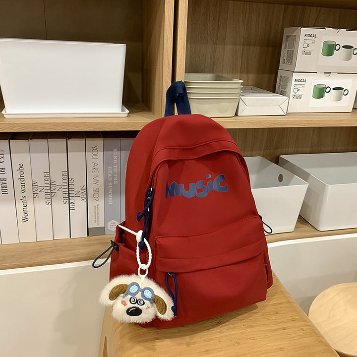 Casual Music-Themed Backpack Bowlift
