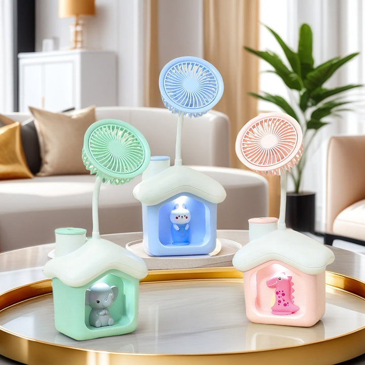 Women portable mini fan with cute animal design Bowlift