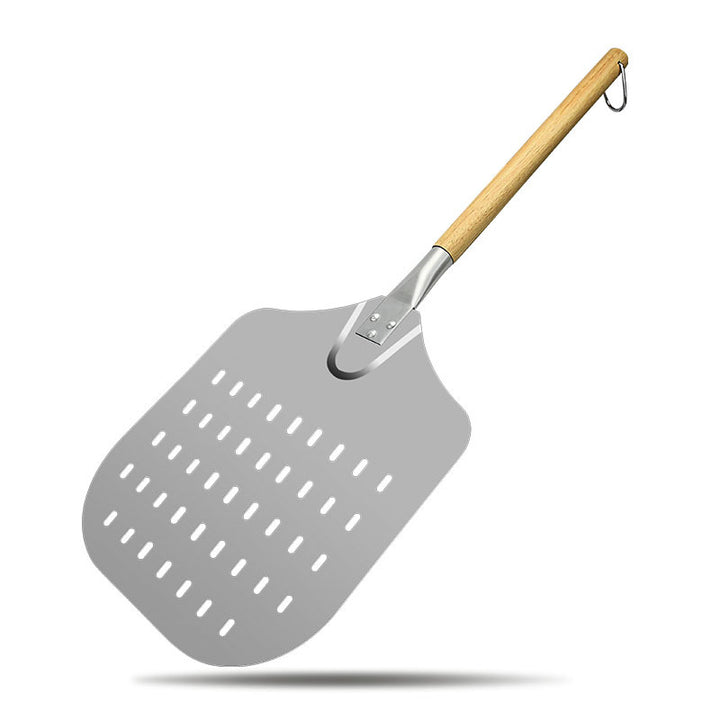 perforated long-handled wooden-handle pizza peel paddle Bowlift