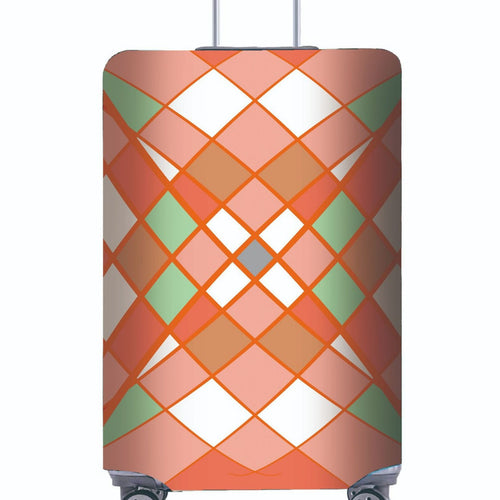 Women's Hard Shell Suitcase with Modern Geometric Design Bowlift