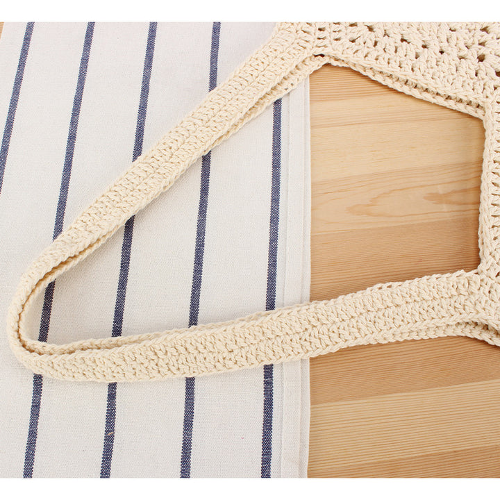 Handmade crochet tote bag with modern pattern Bowlift