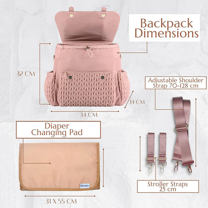 Padded backpack with braided design Bowlift